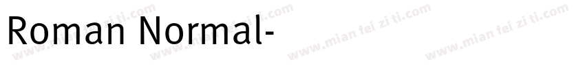 Roman Normal字体转换